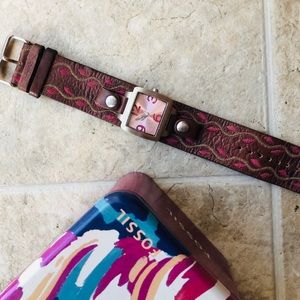 Vintage Brown Interchangeable Face Fossil Watch